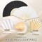 40 Pcs Folding Hand Fans Bulk – Black & White Bamboo Silk Handheld Fans, Portable Cooling Fans for Wedding, Bridal Shower, Baby Shower, Dance, Summer Beach Party & DIY Craft Decorations